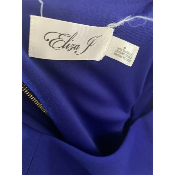Eliza J Cold Shoulder Royal Blue Knee Length Women’s Dress Size 8