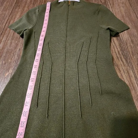 Eliza J Pintuck Fitted Sheath Dress NWOT Green Small