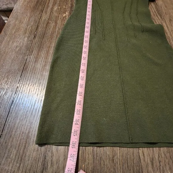 Eliza J Pintuck Fitted Sheath Dress NWOT Green Small