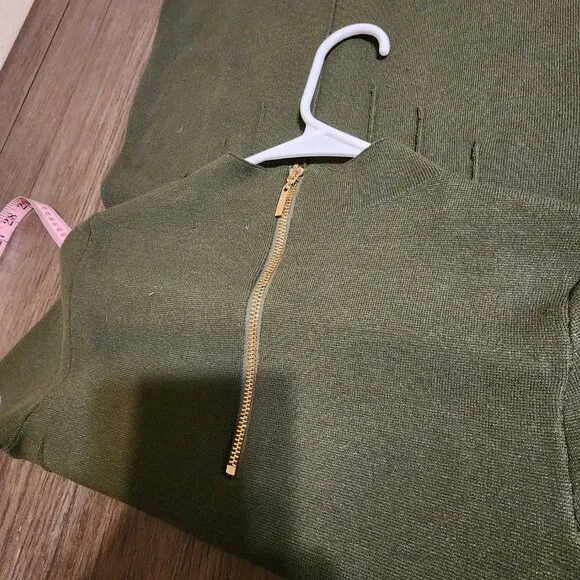 Eliza J Pintuck Fitted Sheath Dress NWOT Green Small