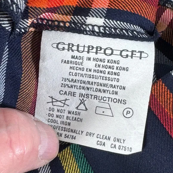 Emanuel Emanuel Ungaro Plaid Pencil Skirt Sz 10