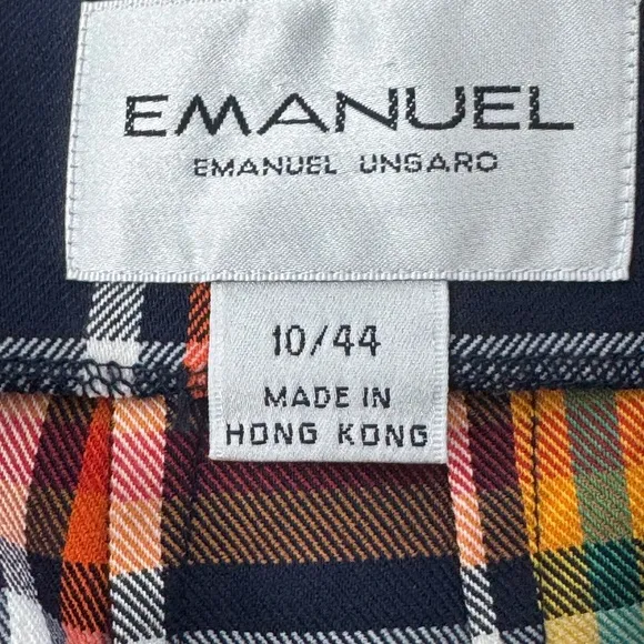 Emanuel Emanuel Ungaro Plaid Pencil Skirt Sz 10