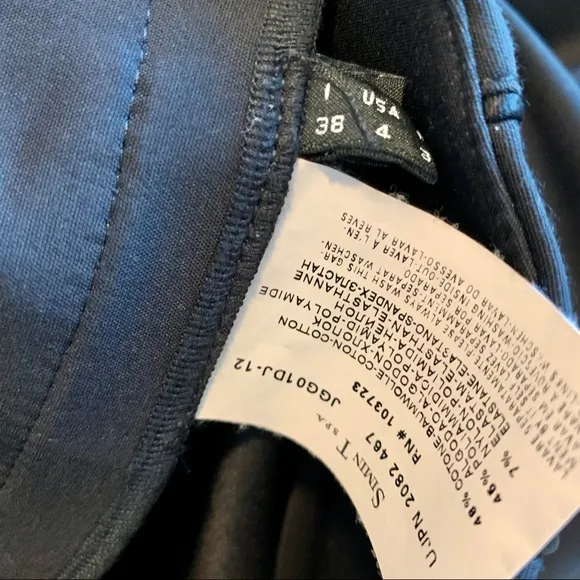 EMPORIO ARMANI Black Pencil Skirt with Piping—SZ 4
