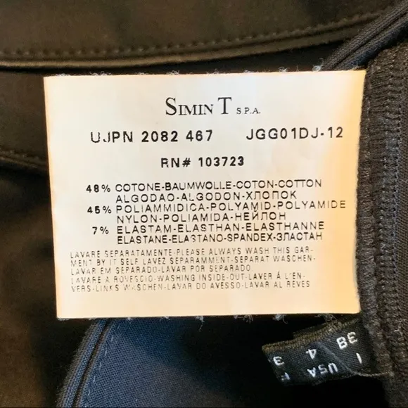 EMPORIO ARMANI Black Pencil Skirt with Piping—SZ 4