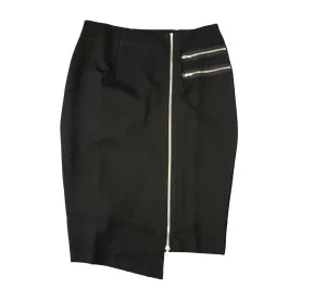 English Italian Hip Curvy Black Pencil Skirt