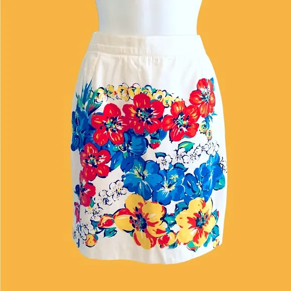 Escada Floral Pencil Skirt