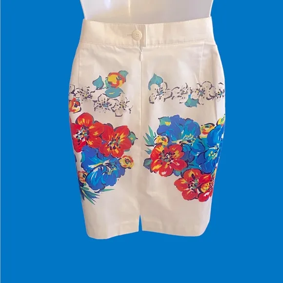 Escada Floral Pencil Skirt