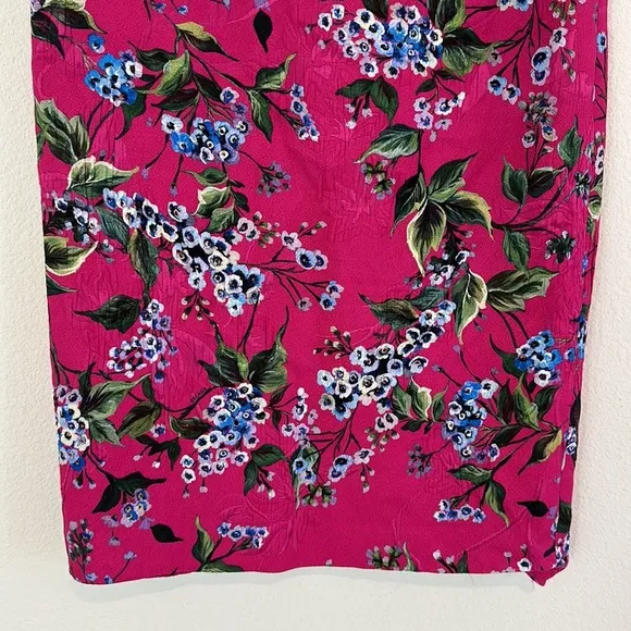 Escada Floral Pink Knee Length Skirt