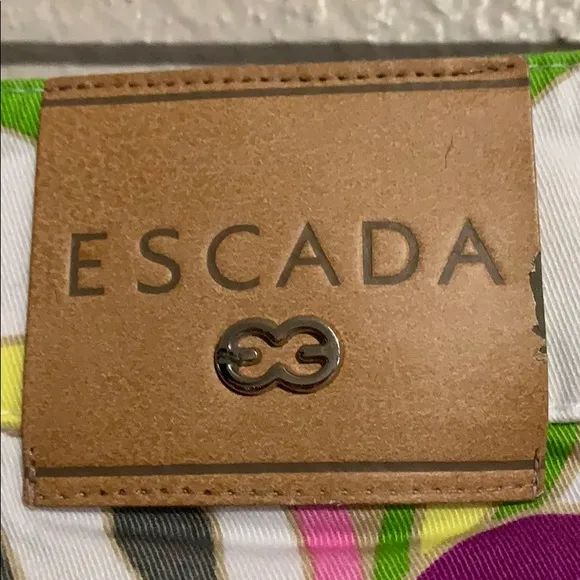 Escada Multi Colored A Line Pencil Skirt