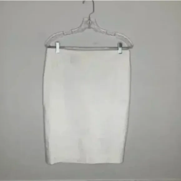 Escada Off-White Pencil Fully Lined Skirt Size EU 42