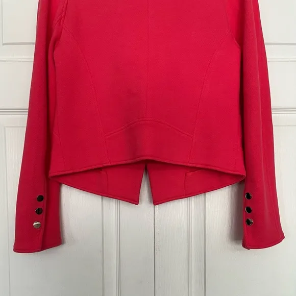 {Etcetera} Moto Blazer Knit Jacket in Coral - Women's 2