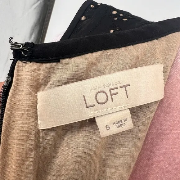 EUC Loft Eyelet Sheath Dress