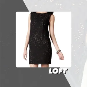 EUC Loft Eyelet Sheath Dress