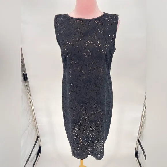 EUC Loft Eyelet Sheath Dress