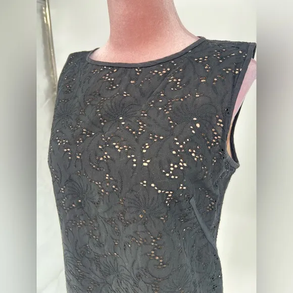 EUC Loft Eyelet Sheath Dress