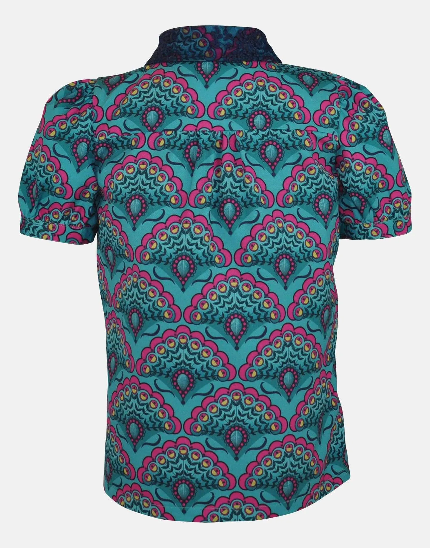 Evangeline : Emerald print blouse