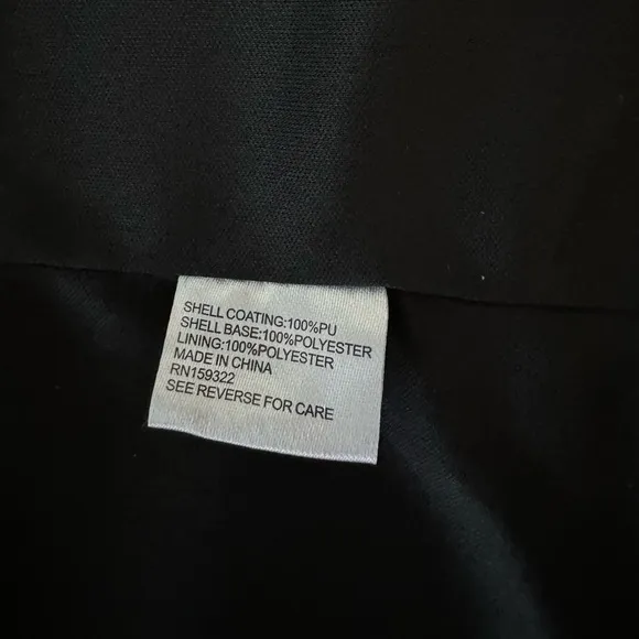 Evereve High Line Faux Vegan Leather Black Blazer Jacket Size Small