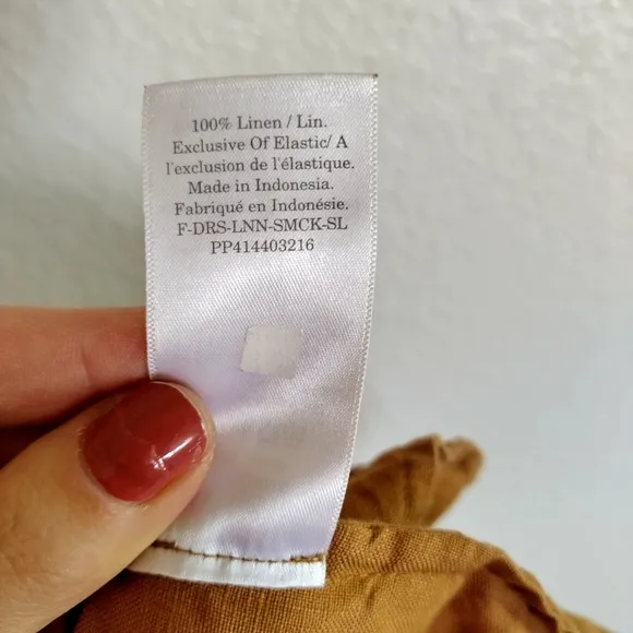 Everlane linen pull on pocket knee length skirt sz S