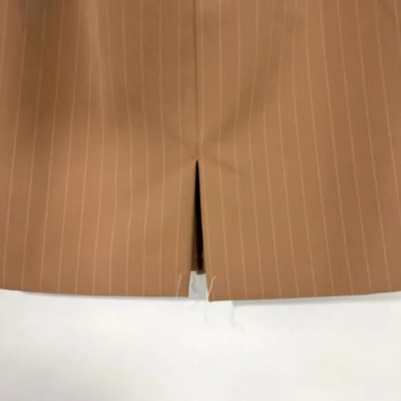 Express Editor Women’s Size 6 Small Tan Brown Pinstripe Career Pencil Skirt New