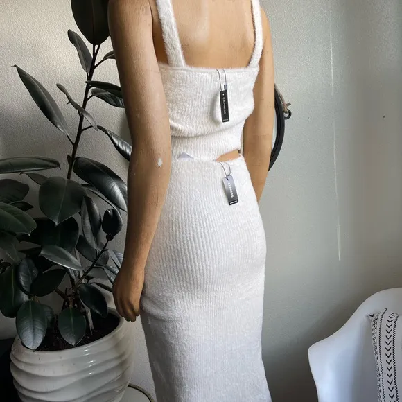 Express NWT Fuzzy Fur Sweater Pencil Skirt with matching top