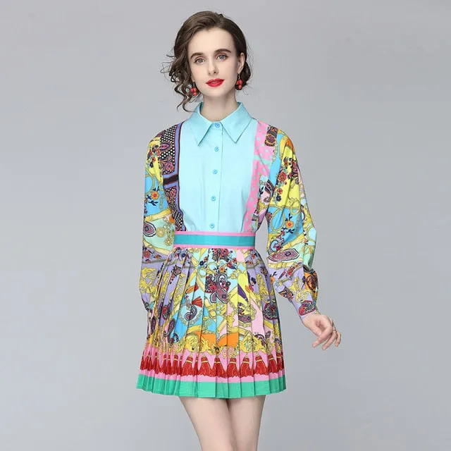 Fashion High Waist Slim Skirt Suit