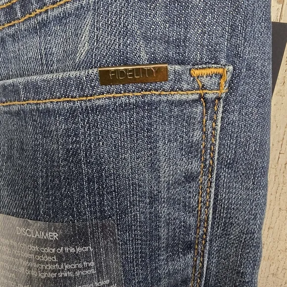 Fidelity Denim Dark Vintage Button Front Pencil Jean Skirt Size 0 24 XS