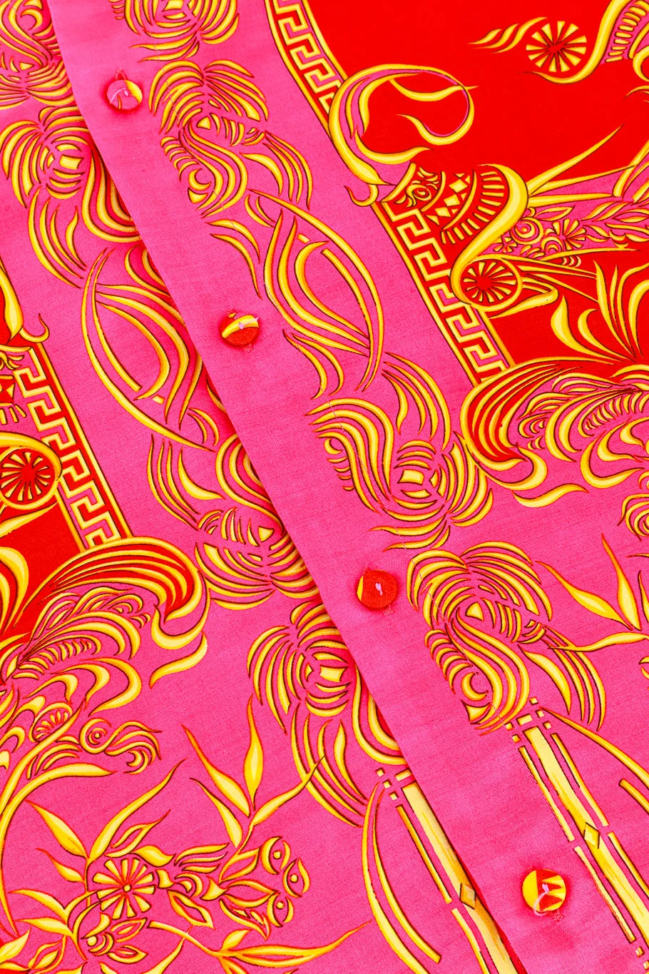 Filigree Greek Key Print Blouse
