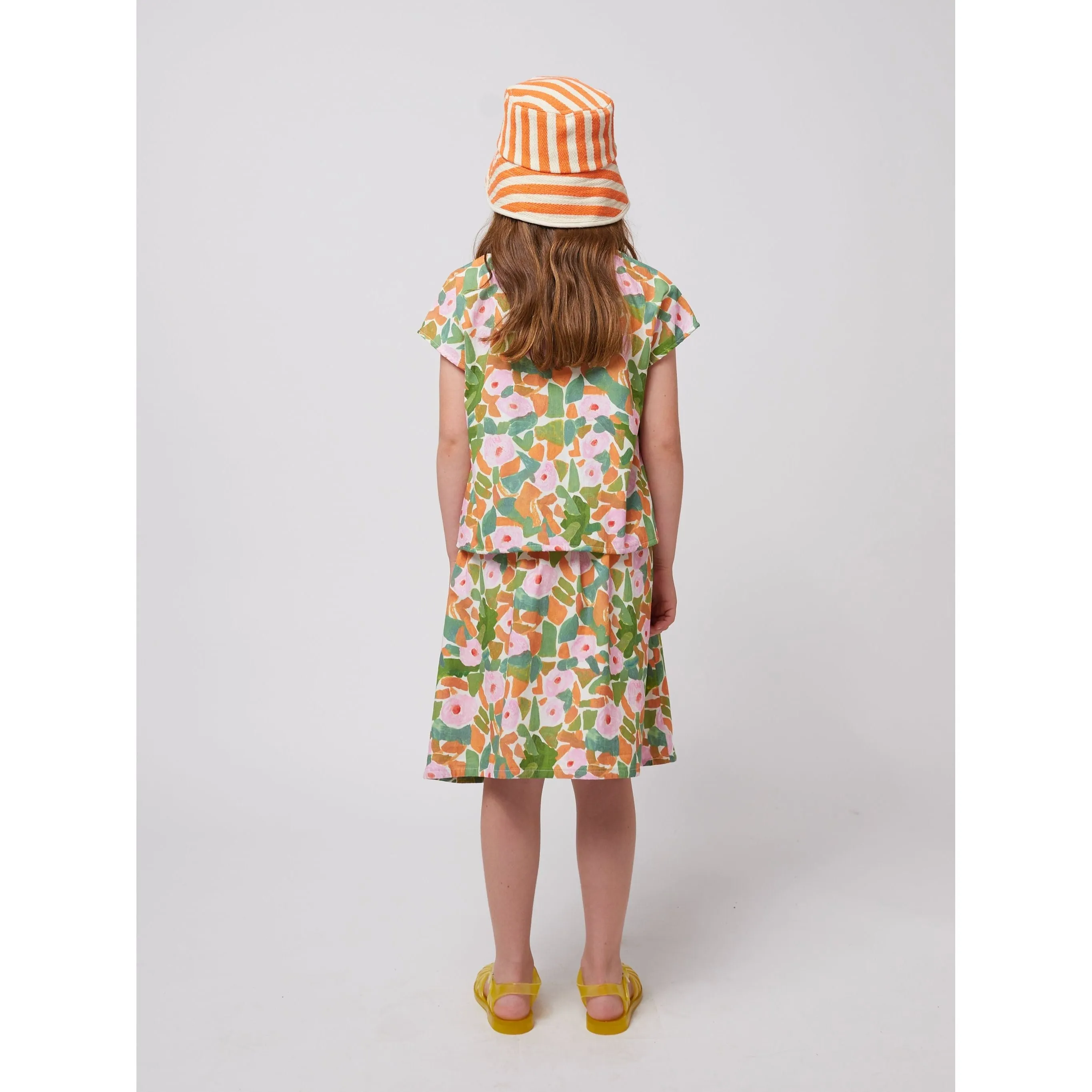 Floral All Over Woven Midi Skirt