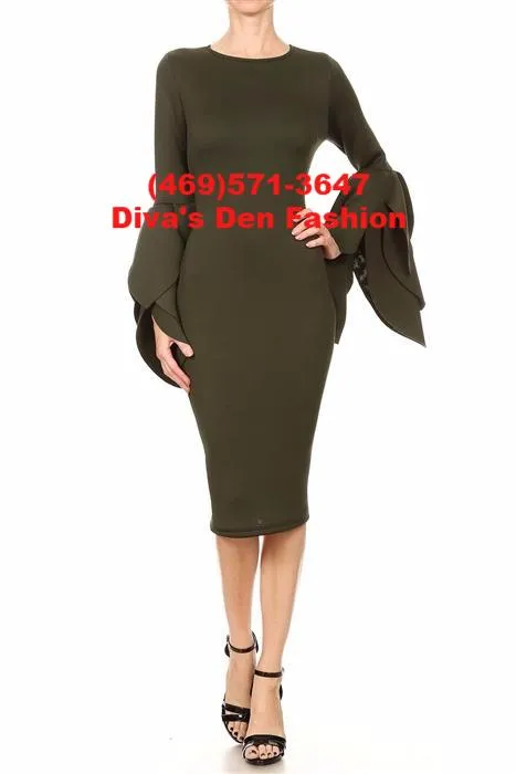 Flounce Sheath Dress