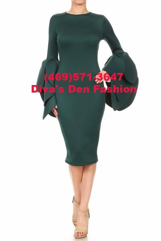 Flounce Sheath Dress
