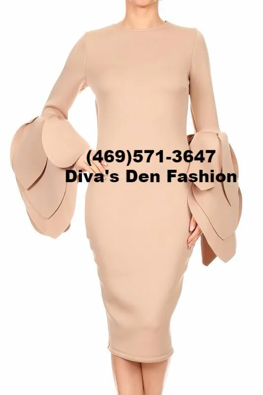 Flounce Sheath Dress