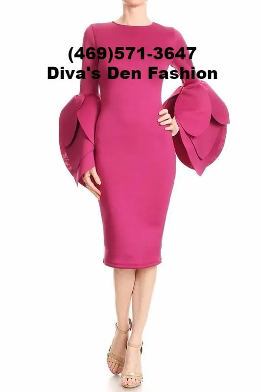 Flounce Sheath Dress