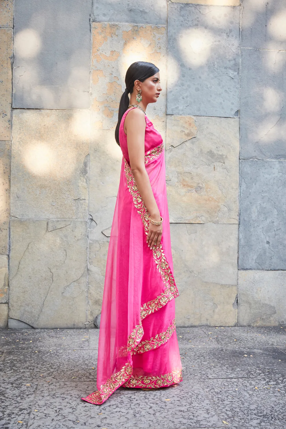 Fuschia Saree
