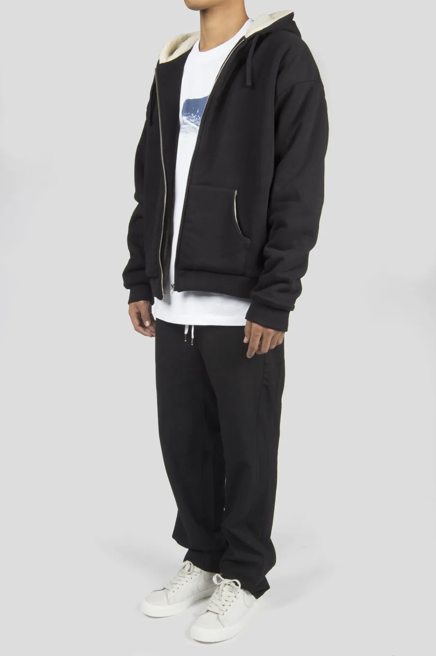 FUTUR SHERPA HOODIE BLACK