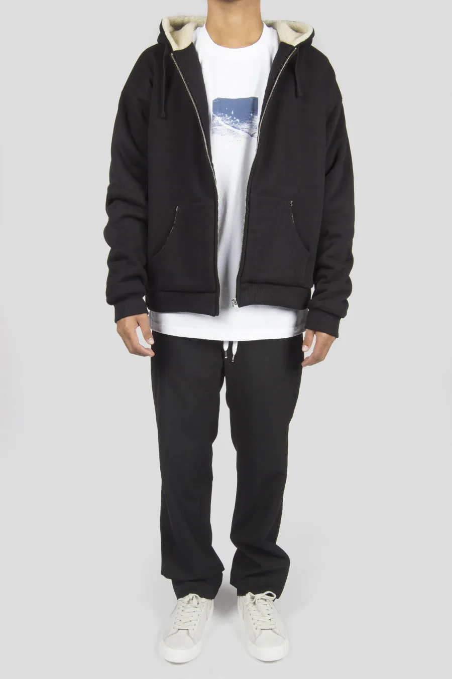 FUTUR SHERPA HOODIE BLACK