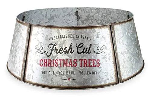Galvanized Metal Christmas Tree Collar (Case of 4)