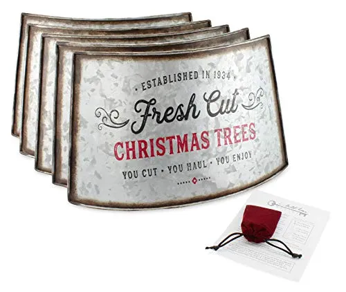 Galvanized Metal Christmas Tree Collar (Case of 4)