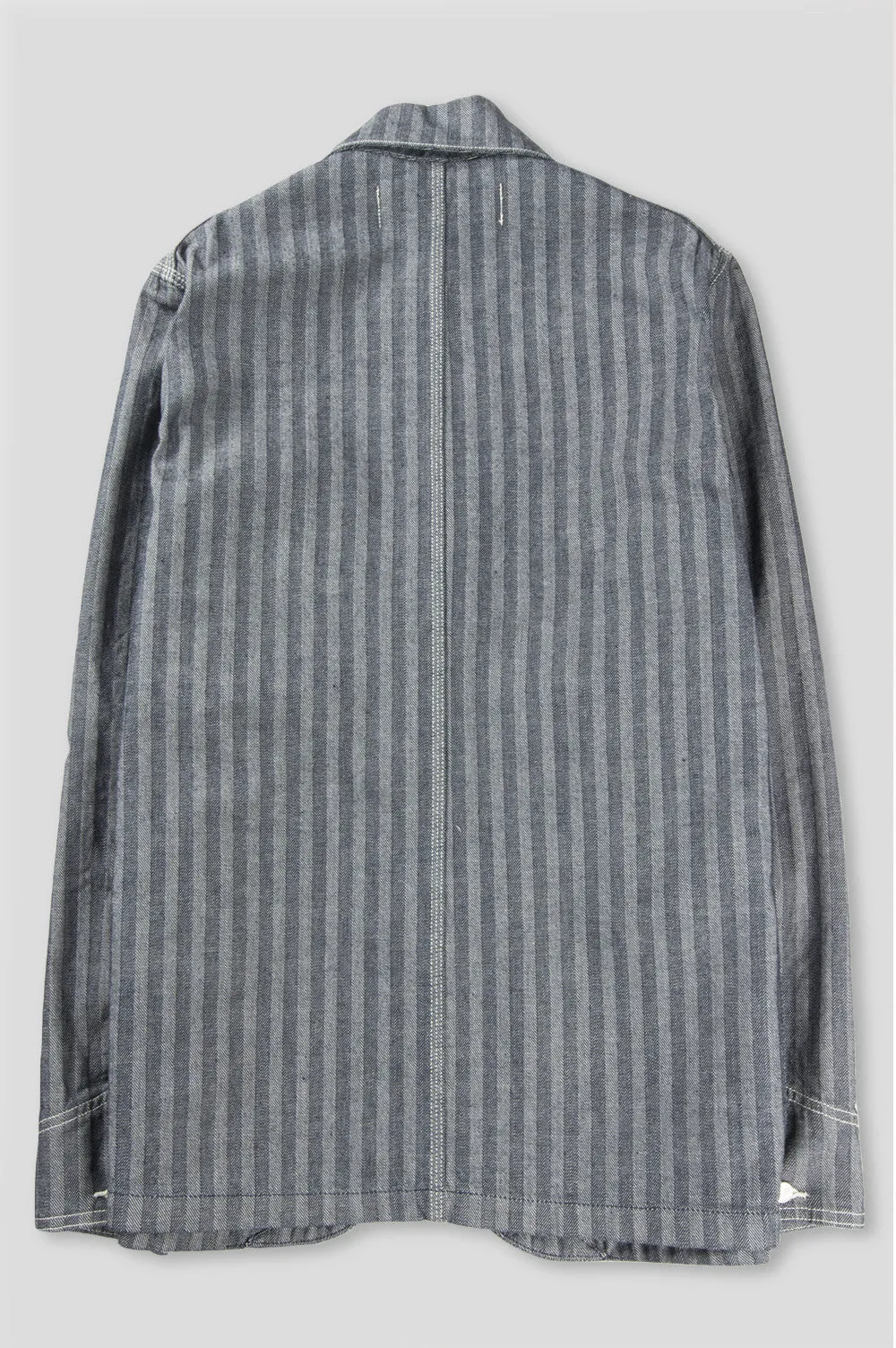 GANRYU HERRINGBONE DENIM BLAZER JACKET INDIGO