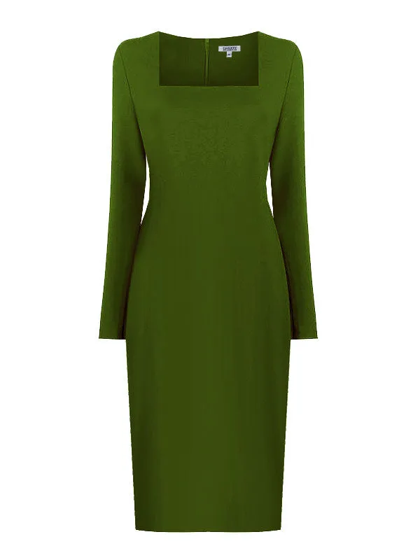 Geneva Long Sleeves Sheath Dress with Sleeves