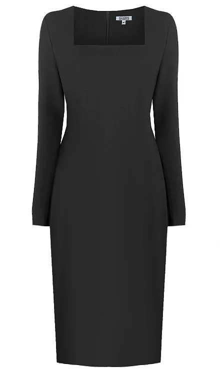 Geneva Long Sleeves Sheath Dress with Sleeves