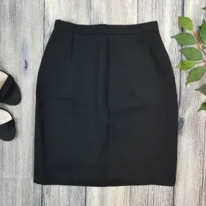 Giorgio Armani Black Wool Pencil Skirt