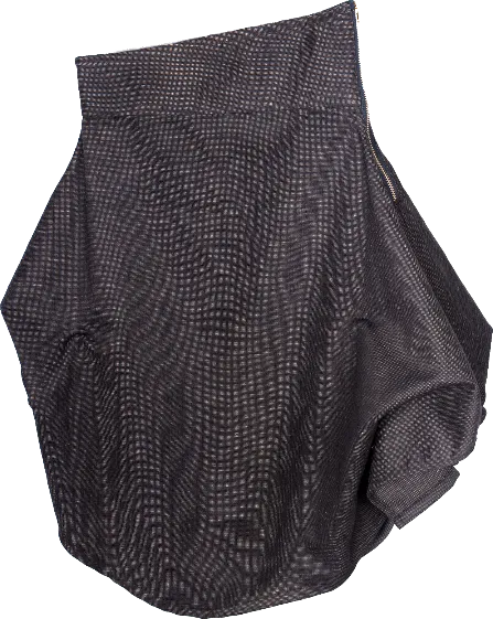 Girls Long Draped Adjustable Length Mid Weight Butoh Blue Scala  Skirt