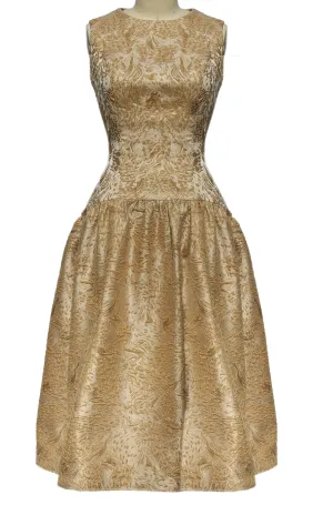 Gold Brocade Dress