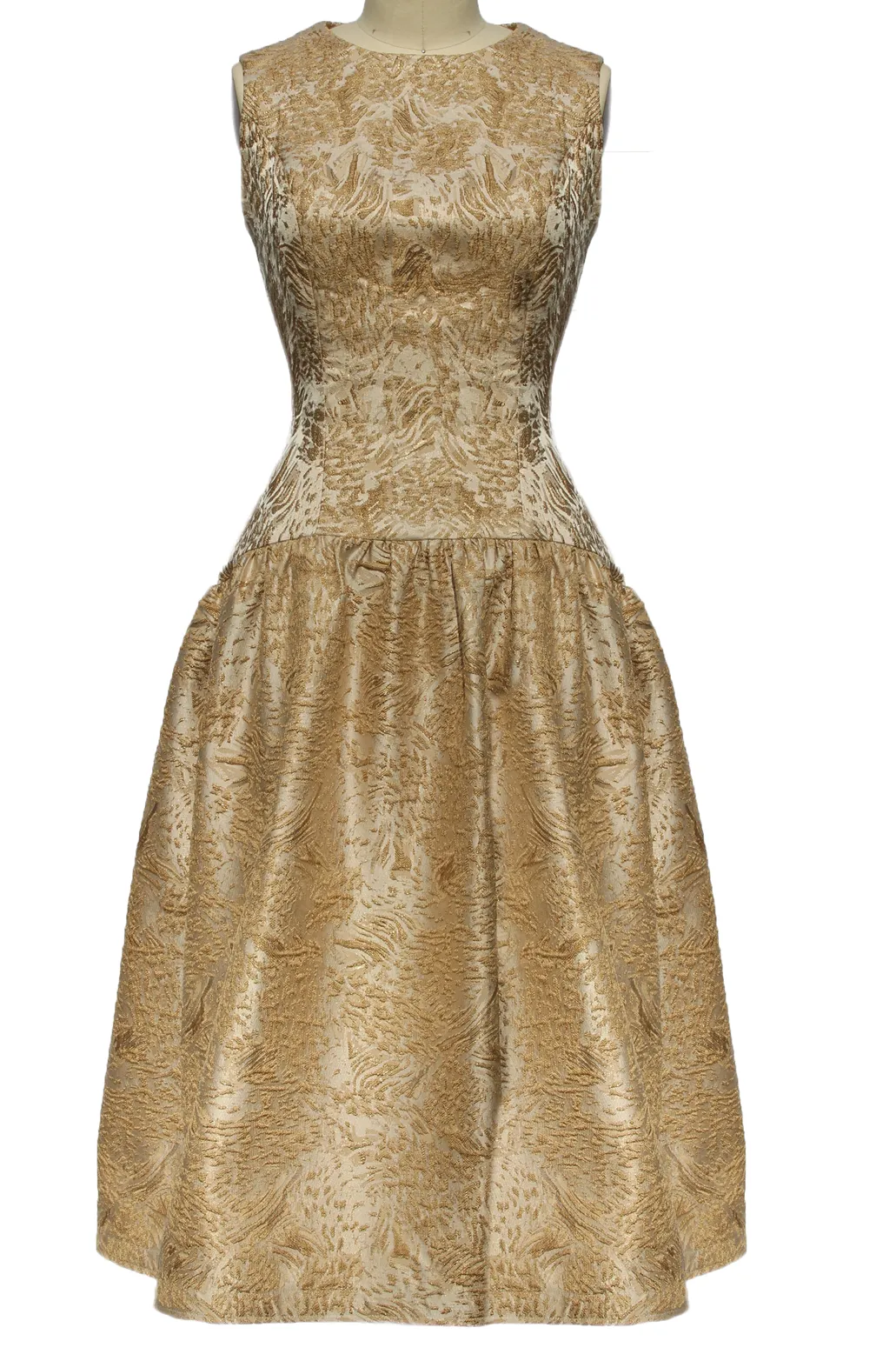 Gold Brocade Dress