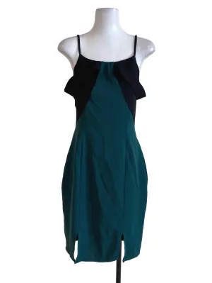 Green Black Sheath Dress