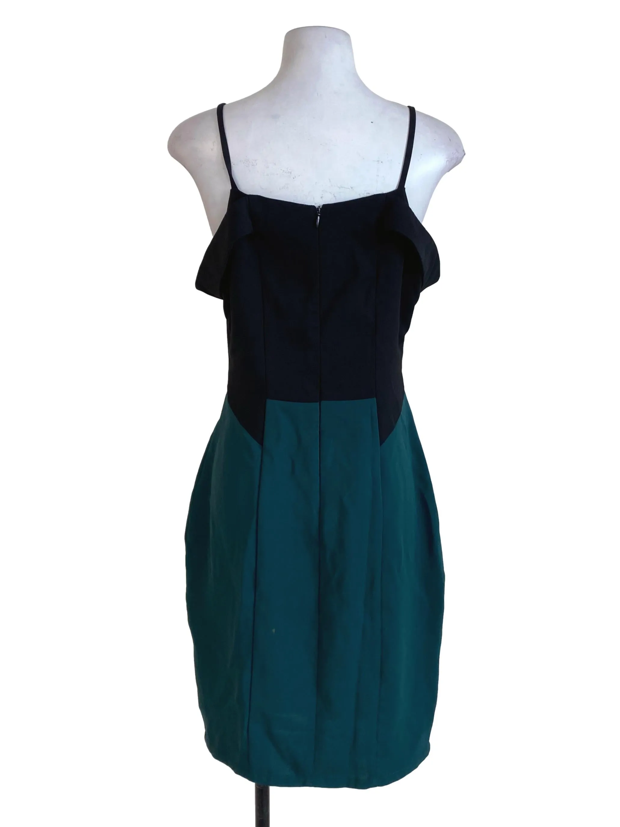 Green Black Sheath Dress