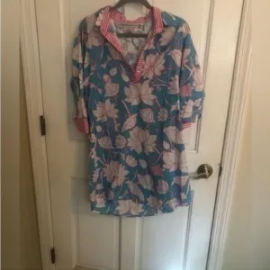 Gretchen Scott Design Dress Floral Sheath in Blue and Pink