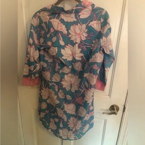 Gretchen Scott Design Dress Floral Sheath in Blue and Pink