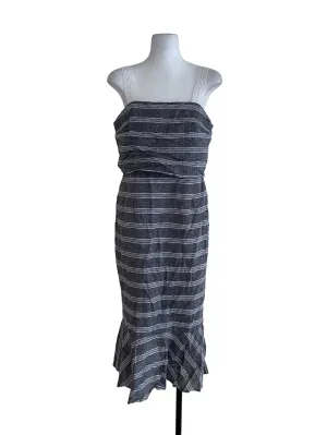 Grey Bengal Stripe Sheath Dress