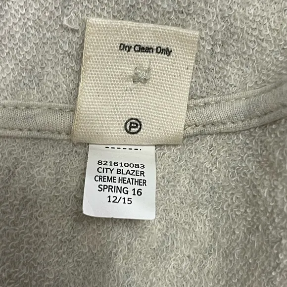 Grey State City Blazer Cream Heather Women size 4